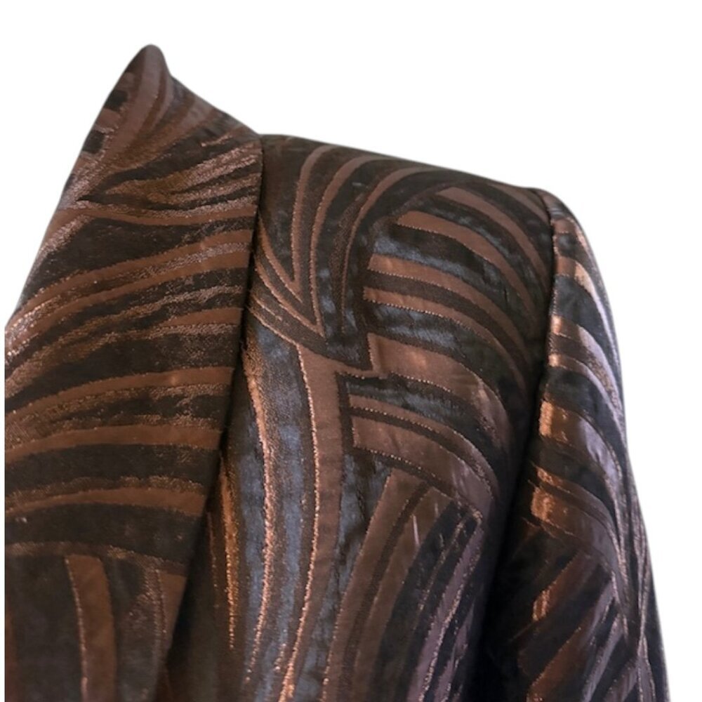 Albert Nipon Evening Blazer Jacket Black Bronze M… - image 2